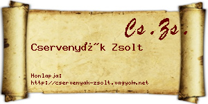 Cservenyák Zsolt névjegykártya