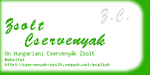 zsolt cservenyak business card